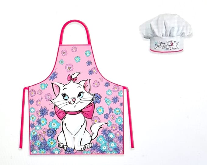Marie de Kat - keukenschort - koksmuts - keukenset - Bloemen