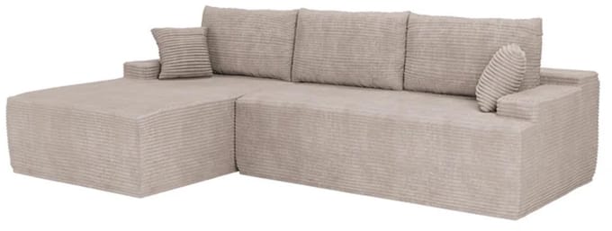 Coredo Bank - Corduroy bekleding - Links - Taupe