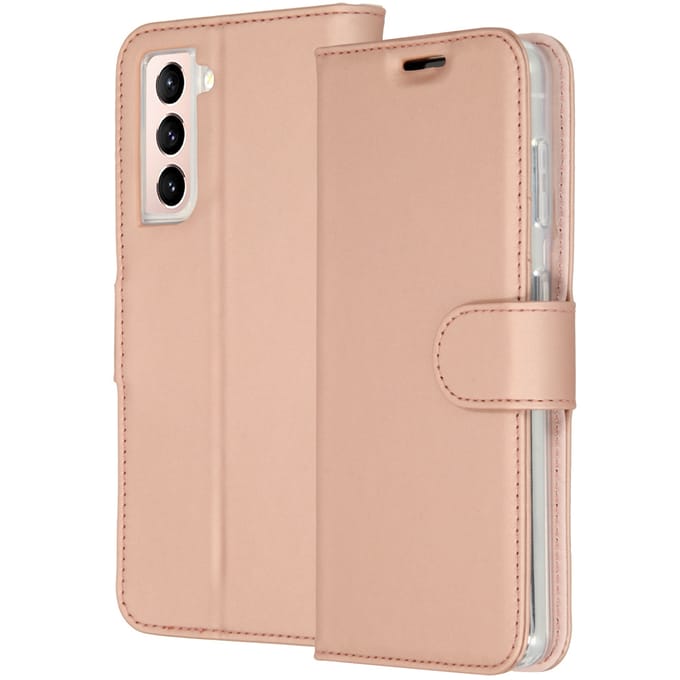 Accezz Hoesje - Geschikt voor Samsung Galaxy S21 Plus - Wallet Softcase Bookcase - Rosé Goud