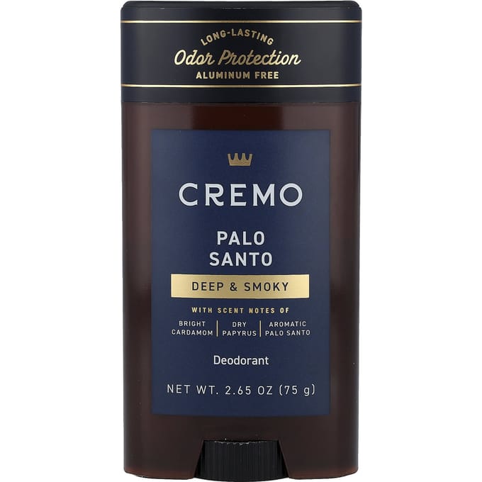 Cremo, Deodorant, Palo Santo, 75g (2.65oz) black