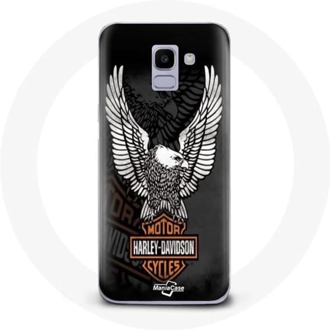 Hoesje voor Samsung Galaxy A6 2018 Harley Davidson adelaar-logo