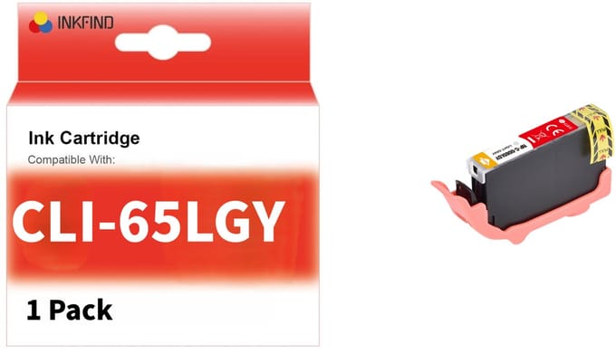 INKFIND CLI-65 licht grijs Inktcartridge compatibel met Canon CLI-65 - 1-pack lichtgrijs*1