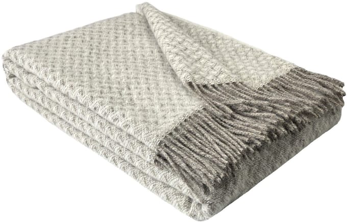 WOOOL Plaid - NORD (Taupe) - 140x200cm - 100% Wol - 350gm/2