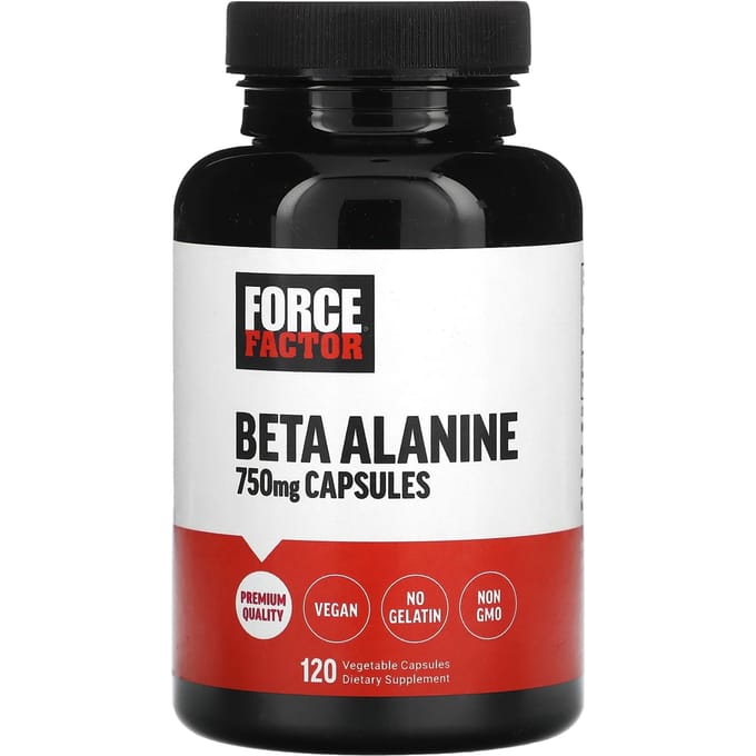 Force Factor, Beta Alanine, 750mg, 120 Veggie Capsules