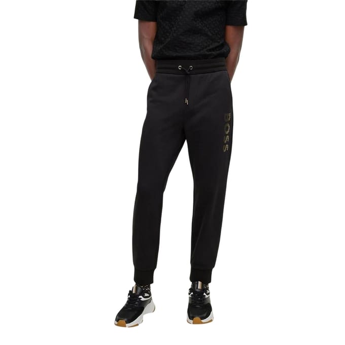 Boss Heren Lamont Vertical Logo Slim Joggers (Zwart)