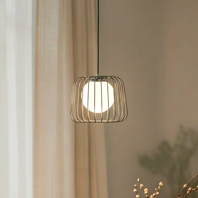 Lucea Hanglamp Ladore Ø 27 cm, zwart-chroom