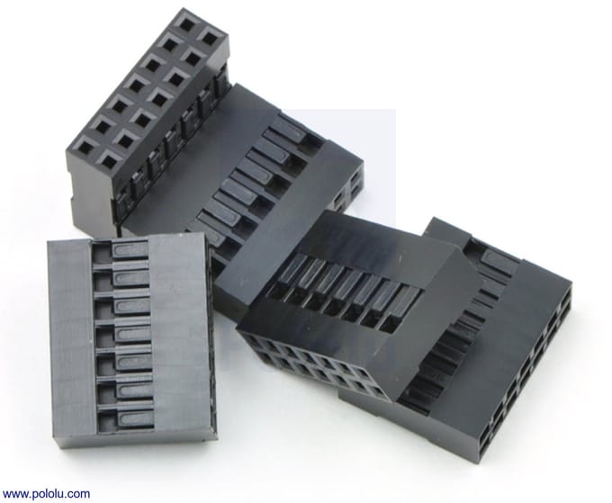 2,54 mm Dupont Krimpconnectorbehuizing: 2x7-Pins – 5 stuks – Pololu-1915