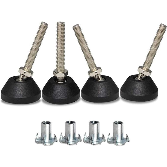 Draaibare 40xM8x50mm Verstelbare Waterpas Steunvoeten Met Schroeven DIY Meubelpoot Set van 4