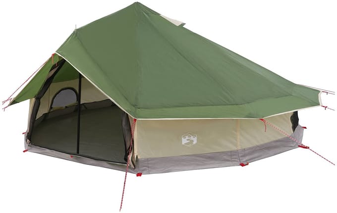 vidaXL - Tipi - Tent - 20-persoons - Groen - Polyester - en - Staal