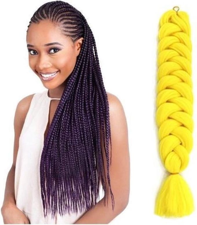 X-Pression Ultra Braid Premium - Vlechthaar -Kanarie geel - Synthetisch haar