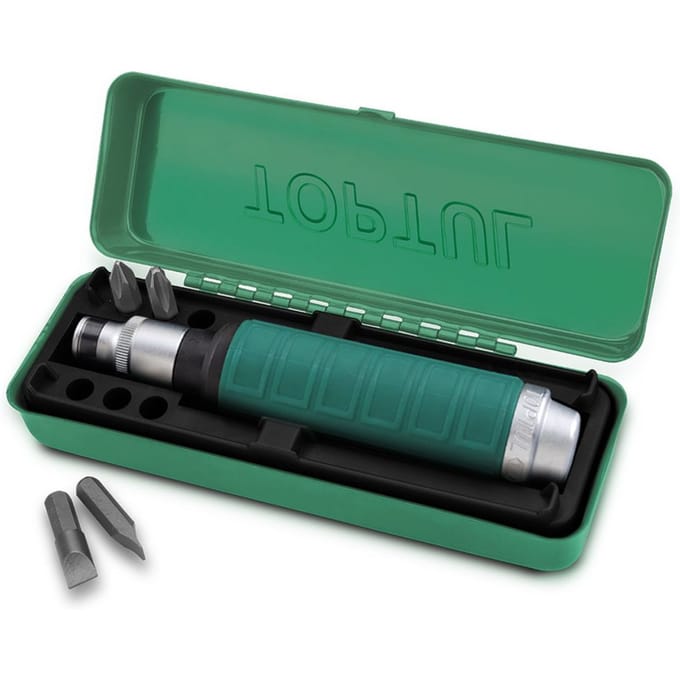 Slagschroevendraaier TOPTUL 1/2,Bitadapter,Bits(2x SL,2x PH)