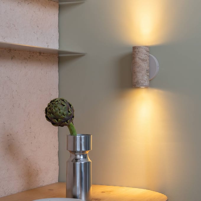 IT´S ABOUT ROMI IT'S ABOUT ROMI wandlamp Tivoli, zand, travertin, stekker