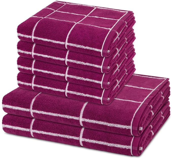 Ross Sonstiges 4 X handdoek 2 X douchehanddoek - in set 6 pack Sensual Skin Karo