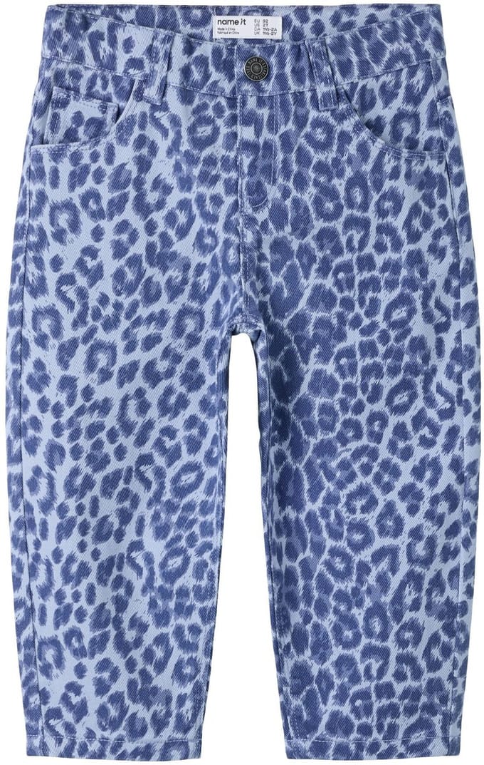 Meisjes mom jeans leopard – trendy broek Name It 92