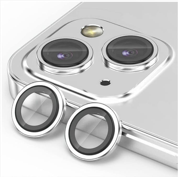 Solidenz Camera Lens Protector - Geschikt voor Apple iPhone 14 / 14 Plus - Zilver