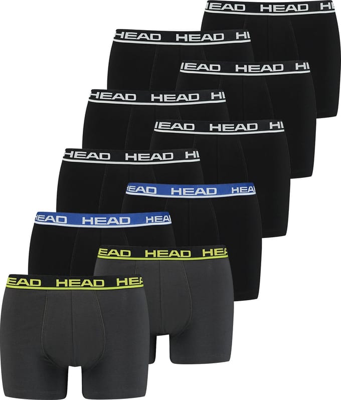 BOXERS Pack van 10 Head Heren Basic Boxer Broek Shorts Ondergoed Ondergoed Pack van 10