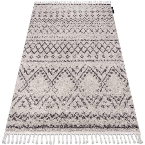 Kleden Rugsx Tapijt BERBER RABAT G0526 crème / bruinrand 200x290 cm