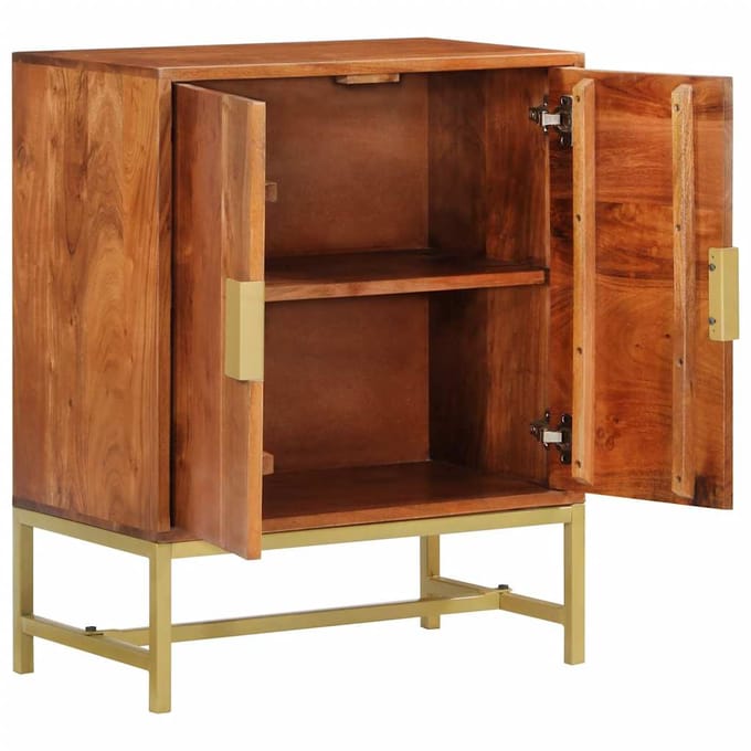 vidaXL - Dressoir - 60x35x75 - cm - massief - acaciahout