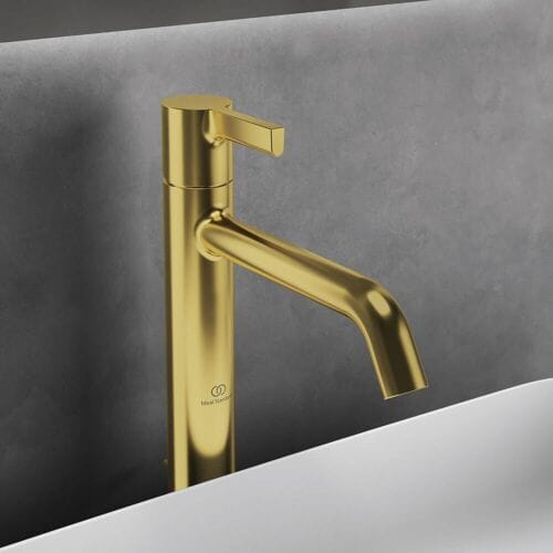 Ideal Standard washbasin faucet with long base and drain BC781A2