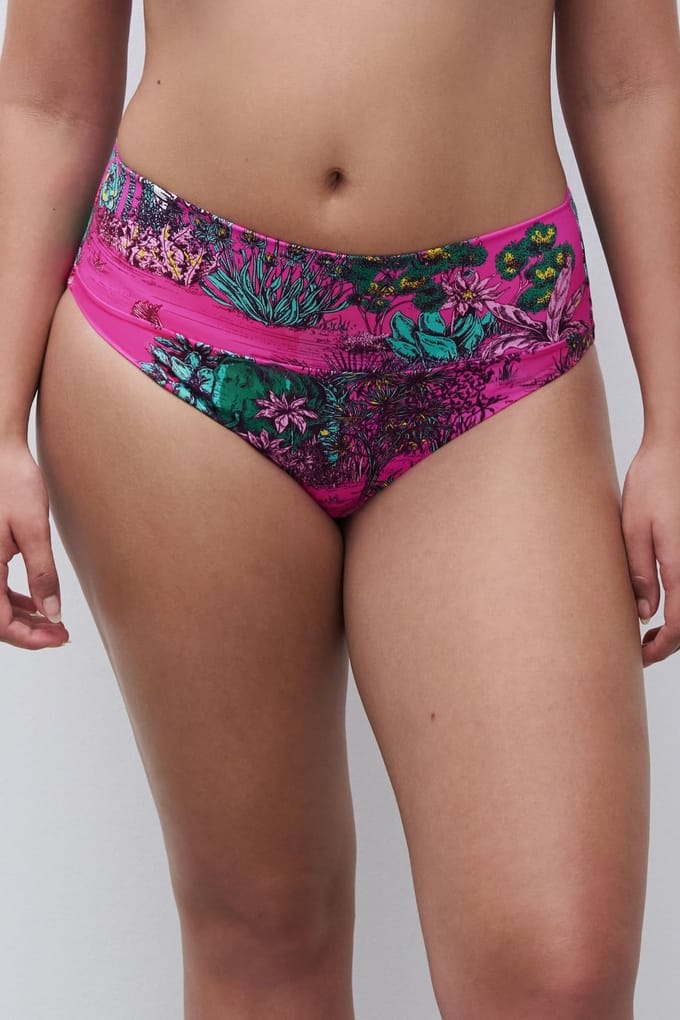 Chantelle Sauvage - bikinislip taille - maat 42 - pink jungle - C17UC5-A10