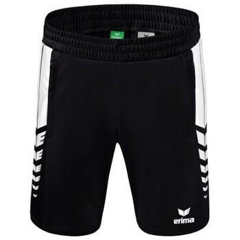 Erima Six Wings Worker Short Heren - Wit / Zwart | Maat: M