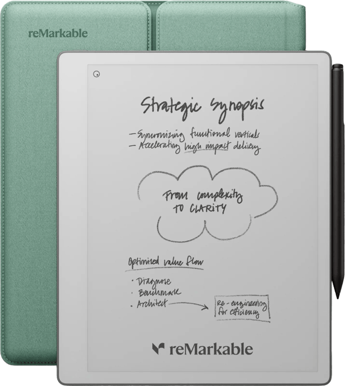 reMarkable Paper Pure met Sleeve Groen