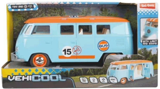 Vehicool Retro bus 27 cm. frictie