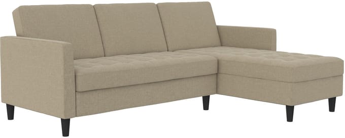 Presley-Slaapbank - Chaise Longue - Cappuccino