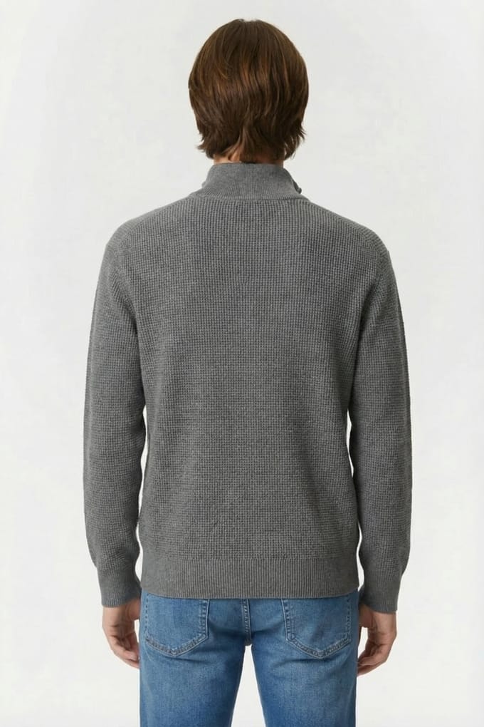 Calvin Klein Ls Ez Cotton Waffle Sweater Medium Grey Heather Taglia: L | Maglioni a maglia Outlet | Uomo | Grigio