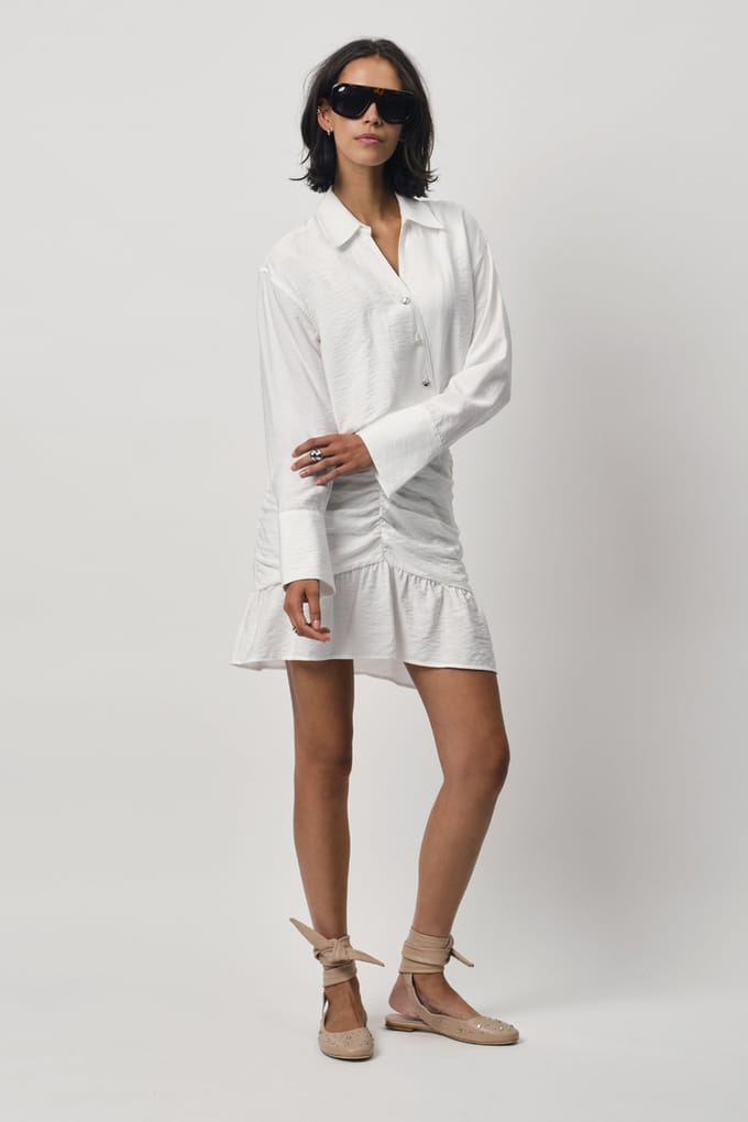 Dante6 Billy Drapey Shirt Milk White Größe: 42 | Longsleeves Outlet | Damen | Weiß