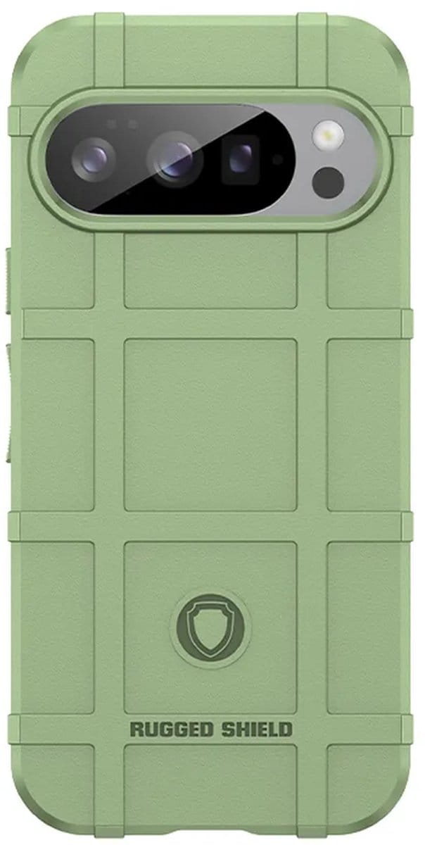 MobyDefend Hoesje - Geschikt voor Google Pixel 10 / Google Pixel 10 Pro - Rugged Shield TPU Backcover - Groen