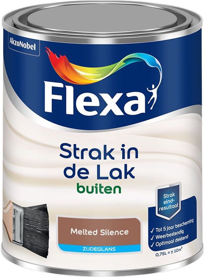 Flexa - Strak In De Lak Buitenlak Zijdeglans - Melted Silence - Mengverf - 750 Ml