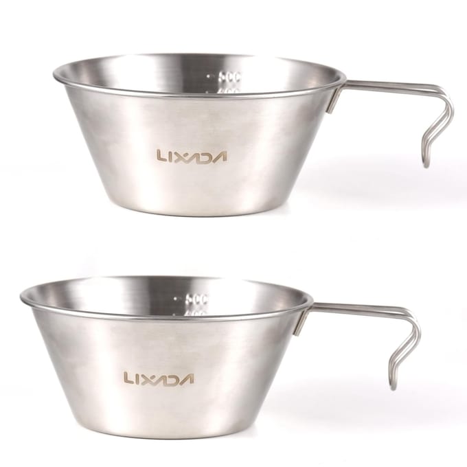 Lot de 2 tasses doseuses de camping Sierra Cup 500 ml pour randonnée en plein air 2