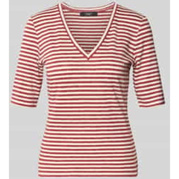 regular fit T-shirt van linnenmix model 'OPZIONE'