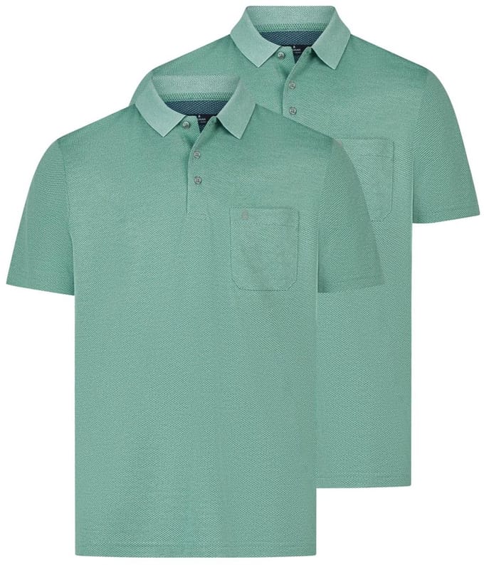 RAGMAN Heren poloshirt 2 pack Basic
