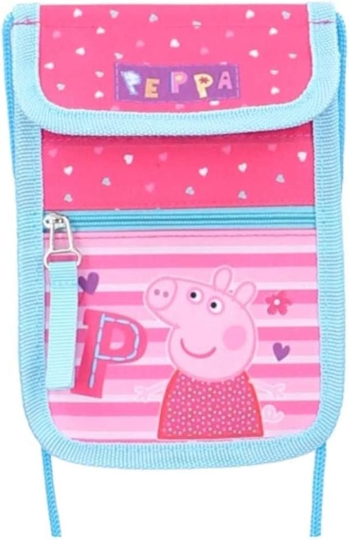 Cadeautje onder de 10 euro - Portemonnee Peppa Pig 18 Cm Polyester Blauw/roze