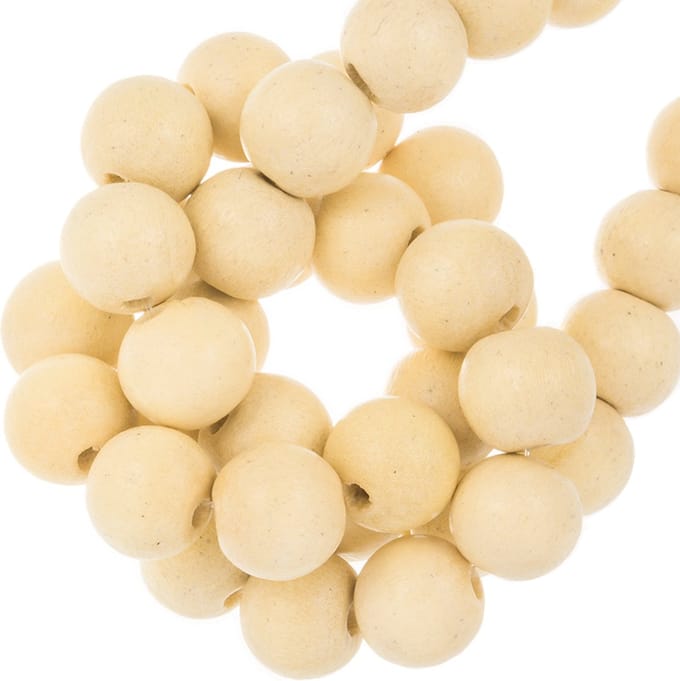 Houten Kralen Vintage Look (8 mm) Vanilla (104 stuks)