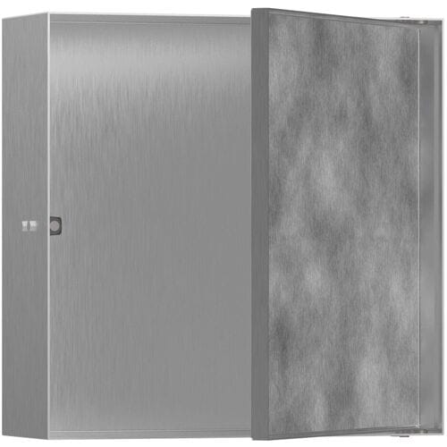 Hansgrohe XtraStoris Rock wall niche installation box with tileable door 30 x 10 x 30 cm 56085800