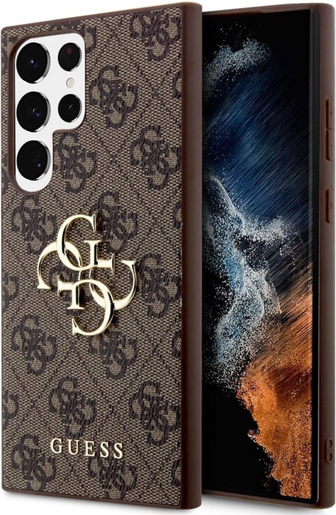Guess 4G Metal Logo Back Case - Samsung Galaxy S24 Ultra (S928) - Bruin