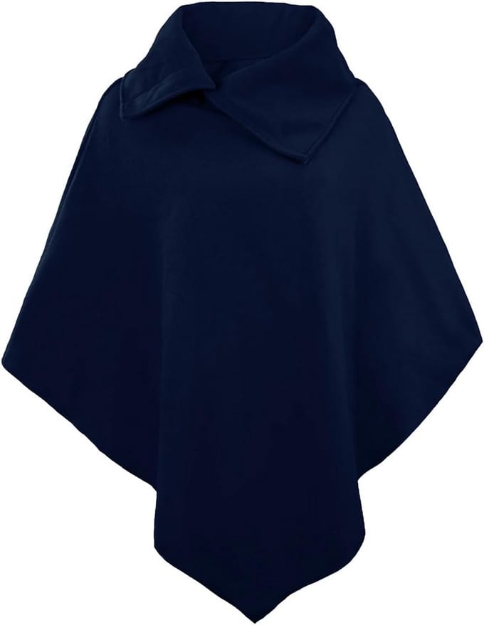 Elegante Dames Poncho Winter Herfst Cape Los Gebreid Met Suède Look