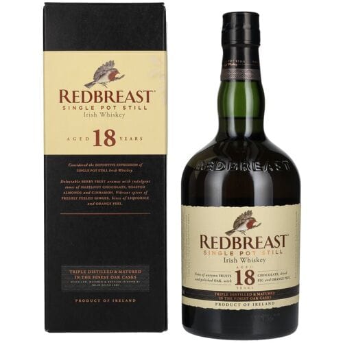 Redbreast 18 Years Old Single Pot Still Irish Whiskey 46% Vol. 0,7l in geschenkverpakking