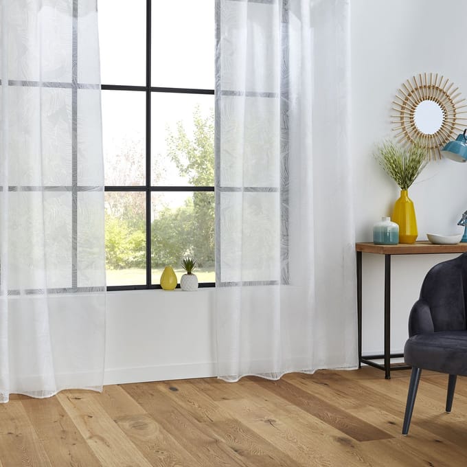 Gordijn Atmosphera Tropical Polyester Wit (140 x 240 cm)