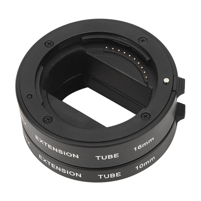 10mm16mm Macro Adapter Ring Automatische Scherpstelling Verlengbuis voor Sony NEX E-Mount Camera black