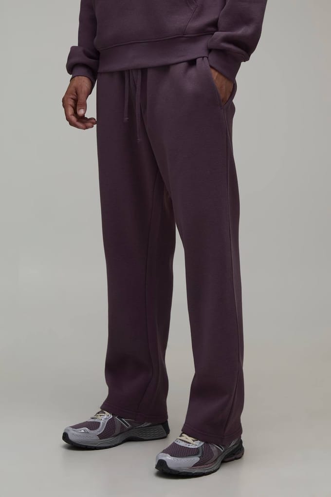 Essentiële Rechte Pijp Jogger | Mauve | Size 4XL