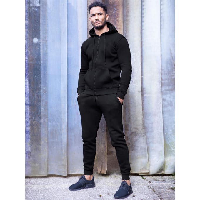 Enzo | Heren Zip Up Hoodie Tracksuit Set - Zwart