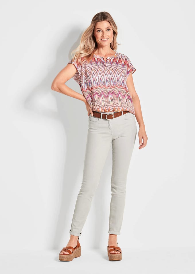 Superstretch-jeans BELLA - grijs - Gr. 25 van Goldner Fashion
