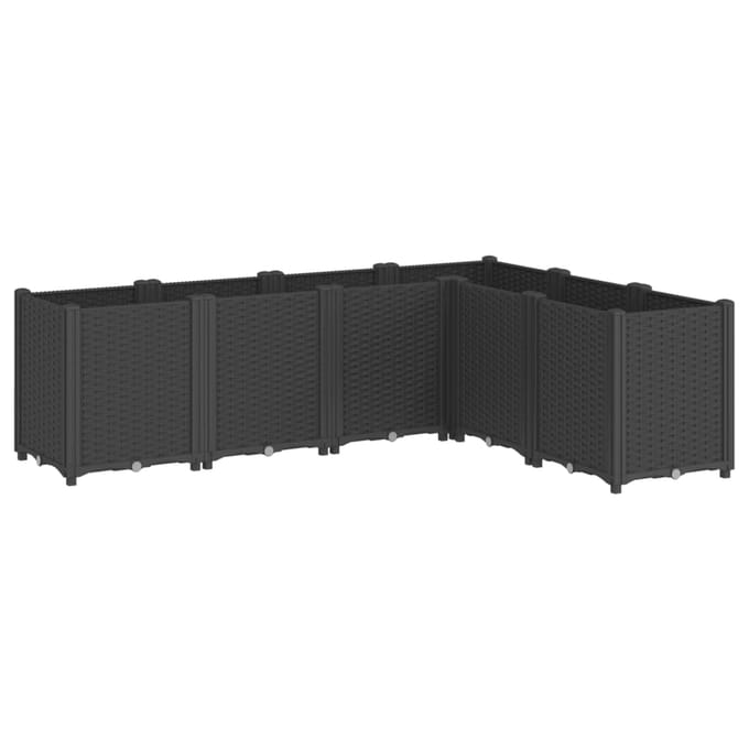 vidaXL - Plantenbak - 160x120x53 - cm - polypropeen - zwart