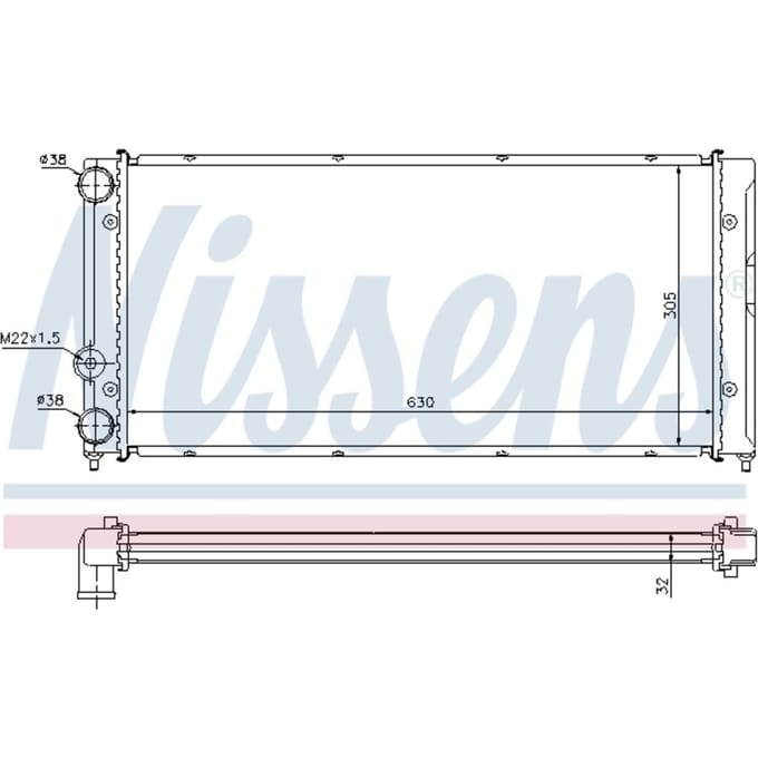 Radiator, motorkoeling NISSENS 65236