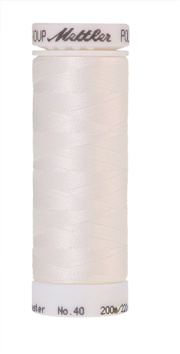 Mettler borduurgaren - Wit - Nr 15 - Polysheen - 200 meter