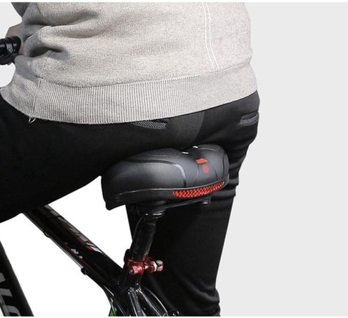 Trizand Fietszadel - comfortabel - met ventilatie - zwart - waterdicht - heren/dames